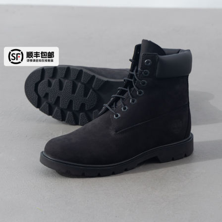 Timberland添柏岚官方男鞋黑色马丁靴2025秋季新款运动鞋高帮靴子