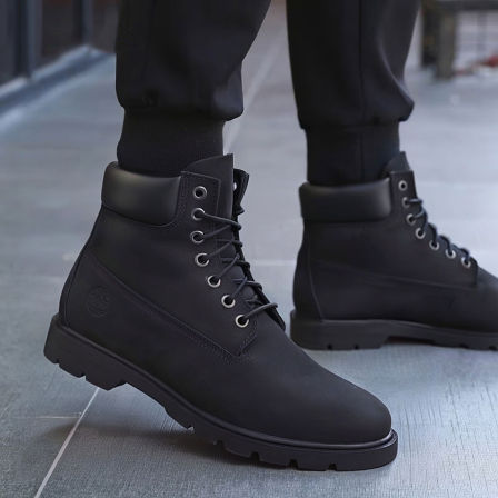 Timberland添柏岚官方踢不烂男鞋马丁靴户外黑色牛皮防水|19039