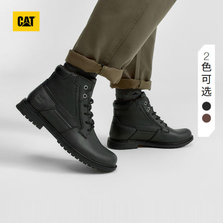 CAT卡特25秋季新款男士复古美式工装户外油蜡皮质感复古高帮皮靴