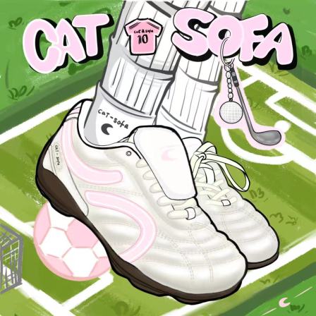 猫与沙发/珍珠粉足球鞋新款小众德训鞋子休闲运动平底赛车鞋子