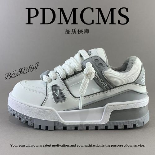 【贝贝专属】经典百搭小胖丁女鞋2025新款厚底增高板鞋时尚休闲鞋女主图