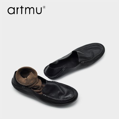 Artmu阿木原创真皮乐福鞋两穿懒人鞋小皮鞋一脚蹬单鞋新款7035-35主图