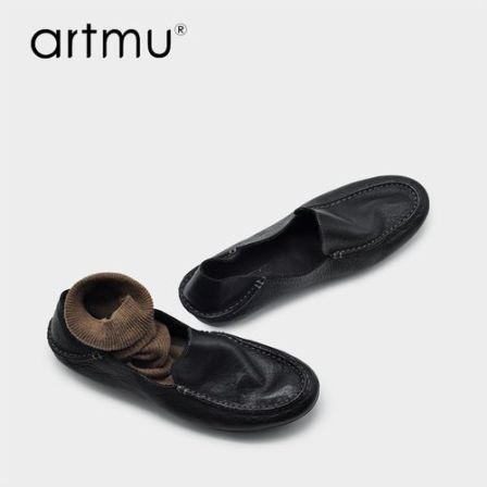 Artmu阿木原创真皮乐福鞋两穿懒人鞋小皮鞋一脚蹬单鞋新款7035-35
