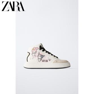 ZARA25秋季新款 童鞋女童 酷洛米高帮运动鞋 2201630 001