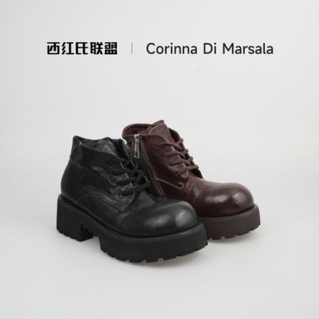 【西红氏联盟】马皮版~秋冬经典百搭简约时尚马丁靴跟高5.5cm