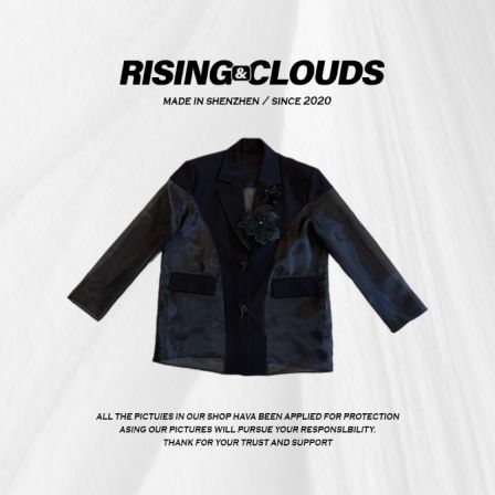 RISING&CLOUDS小云姐【原创】深圳百搭休闲时尚网纱拼接西服080081