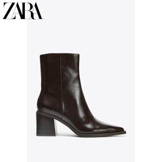 ZARA25秋季新款 女鞋 粗跟短靴 3101610 700