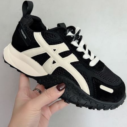 【真皮·不累脚】秀气5公分阿甘鞋网面小个子专属显脚小增高时尚潮鞋
