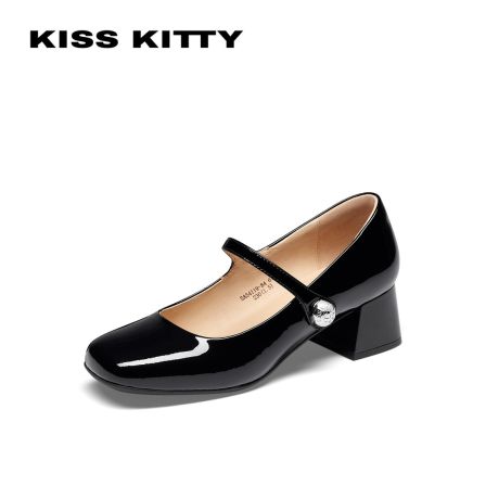 【千颂妮专享】KISSKITTY一字带芭蕾舞玛丽珍单鞋SA54119-84