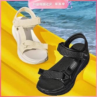 斯凯奇官方女鞋夏季复古沙滩鞋软底轻盈百搭时尚凉鞋119822