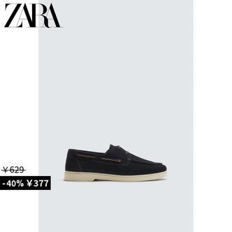 ZARA 特价精选 男鞋 休闲皮革航海鞋 2452620 400
