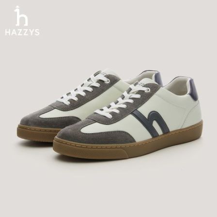 【商场同款】HAZZYS哈吉斯秋冬男低帮拼色休闲鞋时尚拼色复古德训鞋