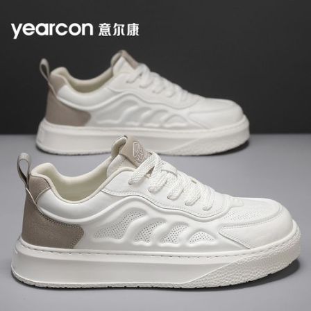 YEARCON/意尔康圆头增高轻质休闲板鞋舒适百搭透气厚底秋季4783