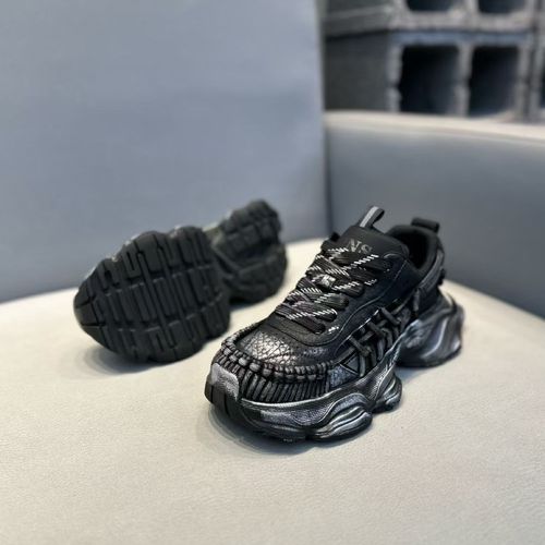 高端手工男鞋2025新款透气老爹鞋复古擦色脏脏鞋厚底运动休闲鞋子主图
