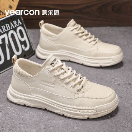 YEARCON/意尔康男鞋秋季透气复古工装板鞋男士潮流百搭休闲鞋1028