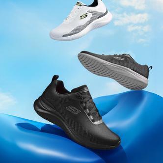 Skechers斯凯奇2025春男鞋网面透气绑带舒适缓震休闲鞋8790233