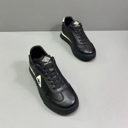 新款高品质全皮面休闲百搭男鞋