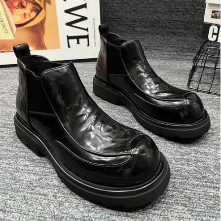 D88612欧货新款男士真皮时尚百搭舒适透气高帮轻奢商务男鞋