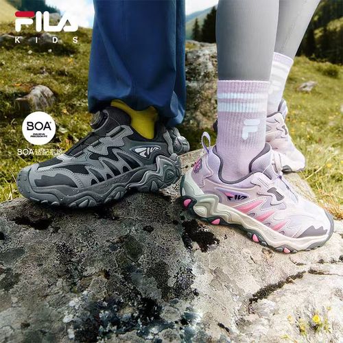 FILA斐乐男女大童【虎爪5】2025秋季儿童户外登山运动鞋K15B542501主图