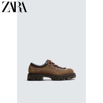 ZARA25秋季新款 男鞋 金属扣眼皮鞋 2418620 700