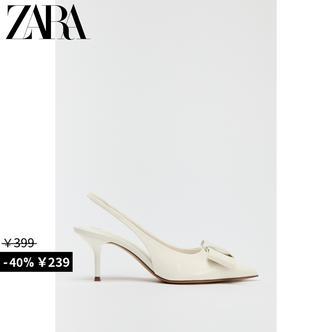 ZARA 特价精选 女鞋 流光风蝴蝶结饰漆皮效果高跟鞋 2246510 001