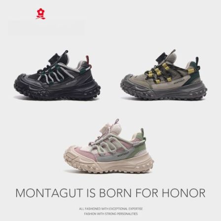 Montagut梦特娇男女童网面运动鞋女童轻便休闲鞋老爹鞋BG57380