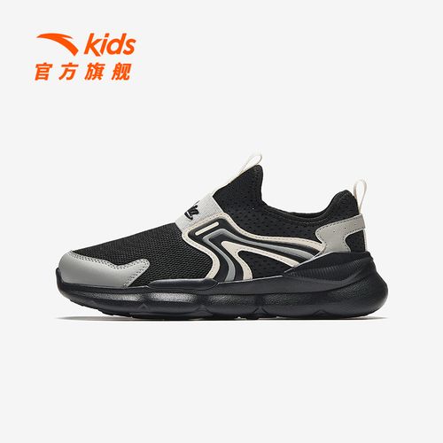 安踏儿童男大童休闲鞋2025新款舒适防滑耐磨青少年轻便一脚蹬鞋子主图