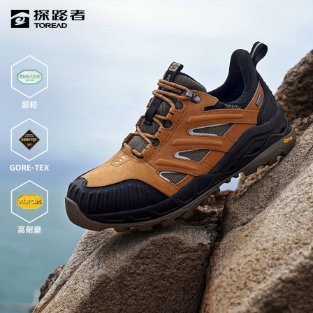 探路者专业徒步鞋男2025新款GORE-TEX防水VIBRAM防滑耐磨登山鞋子