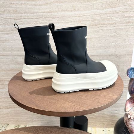 【与然良品】327-113爆款百搭时尚厚底休闲{二棉}短靴