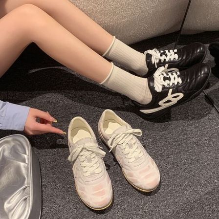 【达人专属】贾不假德训鞋女2025复古百搭高级感通勤平底舒适休闲鞋