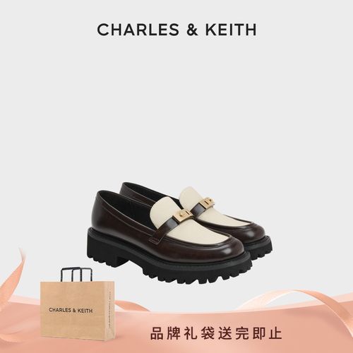 CHARLES & KEITH【琥珀流光】25秋复古厚底乐福鞋单鞋CK1-70381151主图
