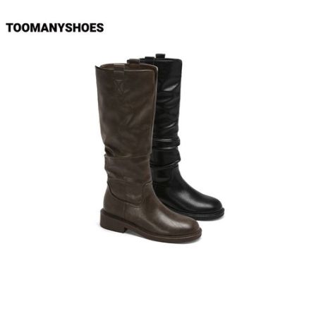 【达人】Toomanyshoes靴子2025秋冬新款骑士夜曲厚底长靴显瘦骑士靴
