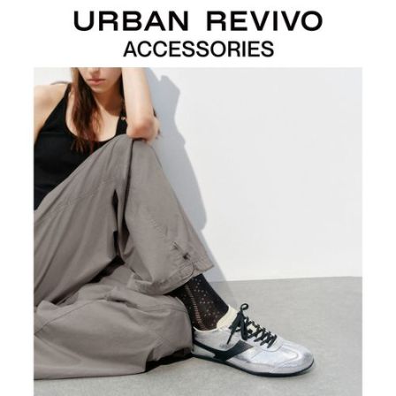 【七夕主题款】URBAN REVIVO2025秋季新款女银色运动鞋UAYS50064