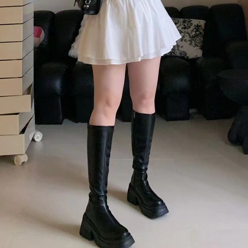 慧芝huizhi 8666矮胖妹妹的快乐 厚底8cm显腿直显腿瘦靴子 主图