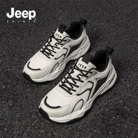 JEEPSPIRIT吉普2025秋季新款男鞋户外运动鞋干净感痞帅男生鞋子