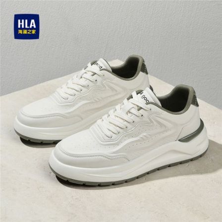 HLA/海澜之家男鞋新款夏季时尚透气休闲鞋增高耐磨舒适板鞋男士