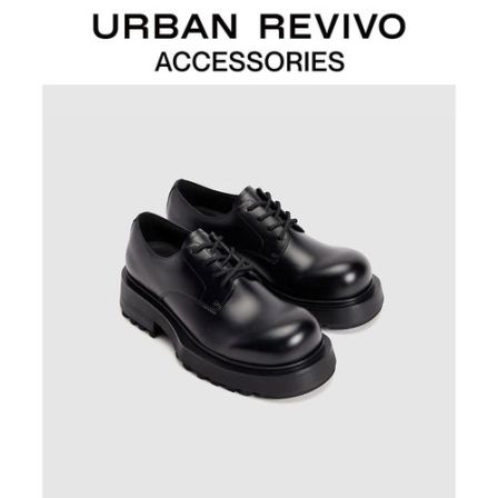 【HOT】URBAN REVIVO2025秋季新款男复古厚底德比鞋UAMS50037