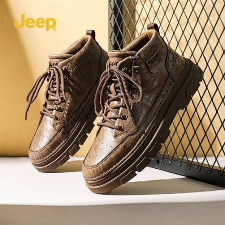 JEEP/吉普马丁靴男2025新款冬季高级工装男士休闲复古潮流英伦风
