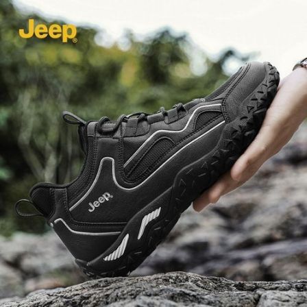 Jeep吉普男鞋运动鞋2025新款秋季网面透气跑步减震轻便休闲旅游鞋