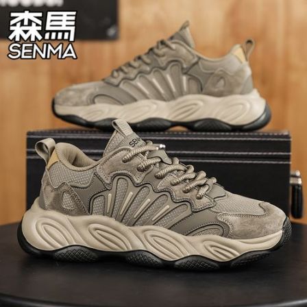 森马男鞋2025新款秋季复古休闲跑步运动鞋男士户外耐磨工装老爹鞋