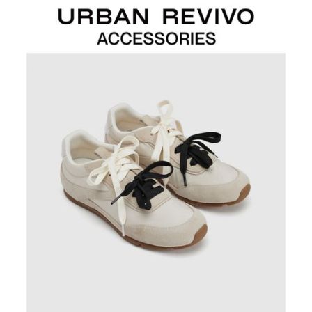 URBAN REVIVO2025夏季新款女休闲撞色双鞋带运动鞋UAYS50039