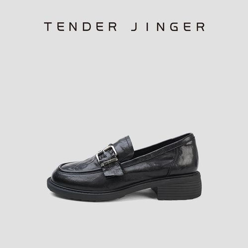 Tender Jinger2025新款女式羊皮乐福鞋小皮鞋ZS1034主图
