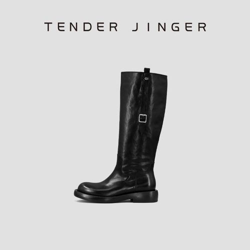 Tender Jinger2025新款女式油腊牛皮长筒靴ZS1019主图