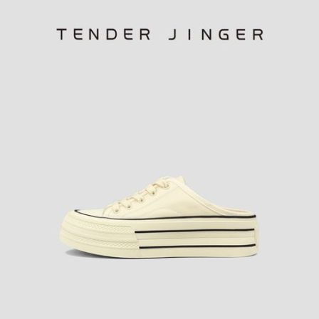  Tender Jinger2025年夏季女式小牛皮厚底休闲板鞋ZS0896