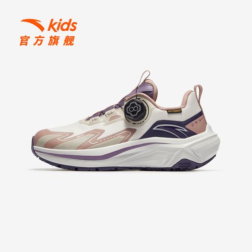 飞盾安踏儿童女大童跑鞋2025新款上新舒适防滑耐磨青少年旋钮童鞋主图