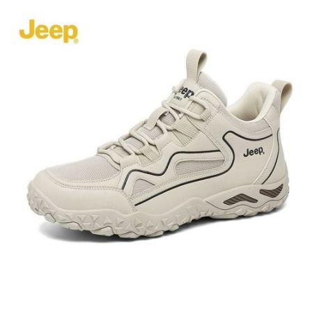 JEEP/吉普男鞋秋冬季中帮休闲鞋轻便旅游鞋户外徒步登上防水鞋男