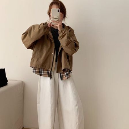 FUJIA STYLE新款时尚百搭简约气质休闲假两件外套F21098