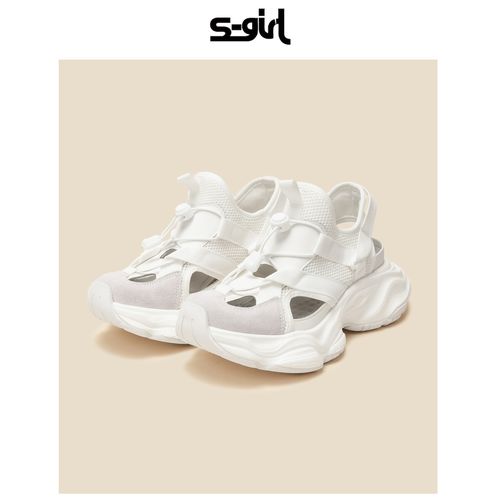 SGIRL TWTW镂空透气厚底老爹鞋女2025夏季小个子增高休闲运动鞋主图
