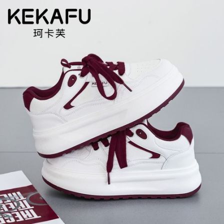 KEKAFU/珂卡芙2025秋季新款厚底时尚百搭小白鞋韩版学生休闲板鞋