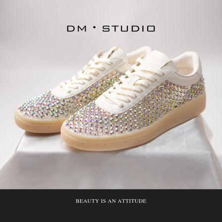 DEDM•STUDIO/小众高级感气质重工亮钻系绳板鞋2504BX/255205-33